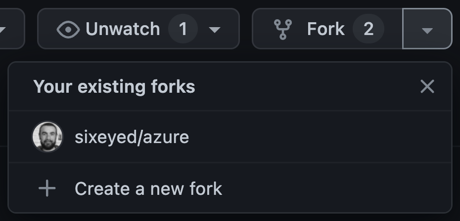 GitHub fork links