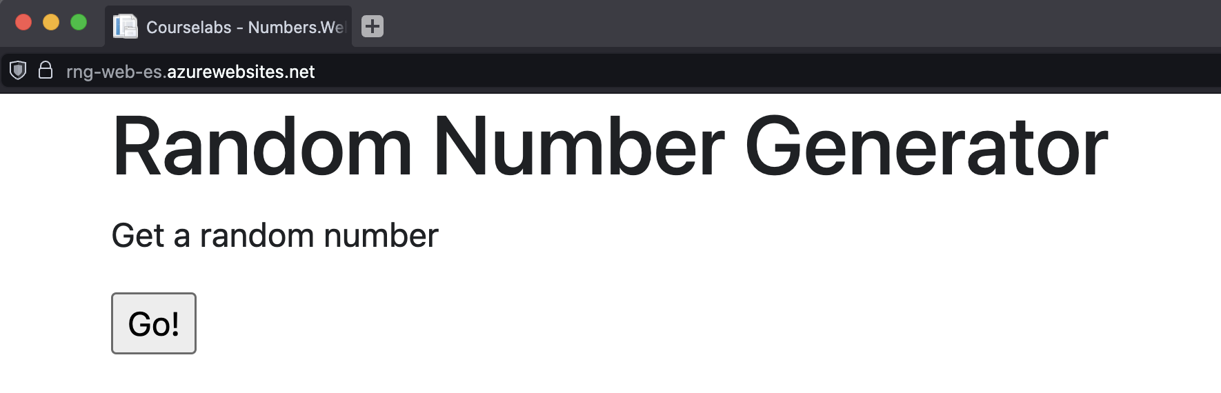 Random Number Generator web UI